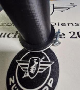 Preview: Zündapp Ansaugtrichter für KS 50 Typ 517 für Mikuni VM20-​151 Vergaser !!! TPU inklusiv Spannbügel 265-04.605